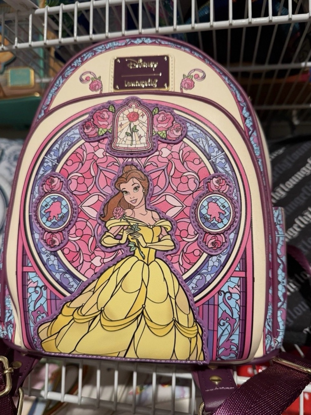 Loungefly Belle Stained Glass Mini Backpack